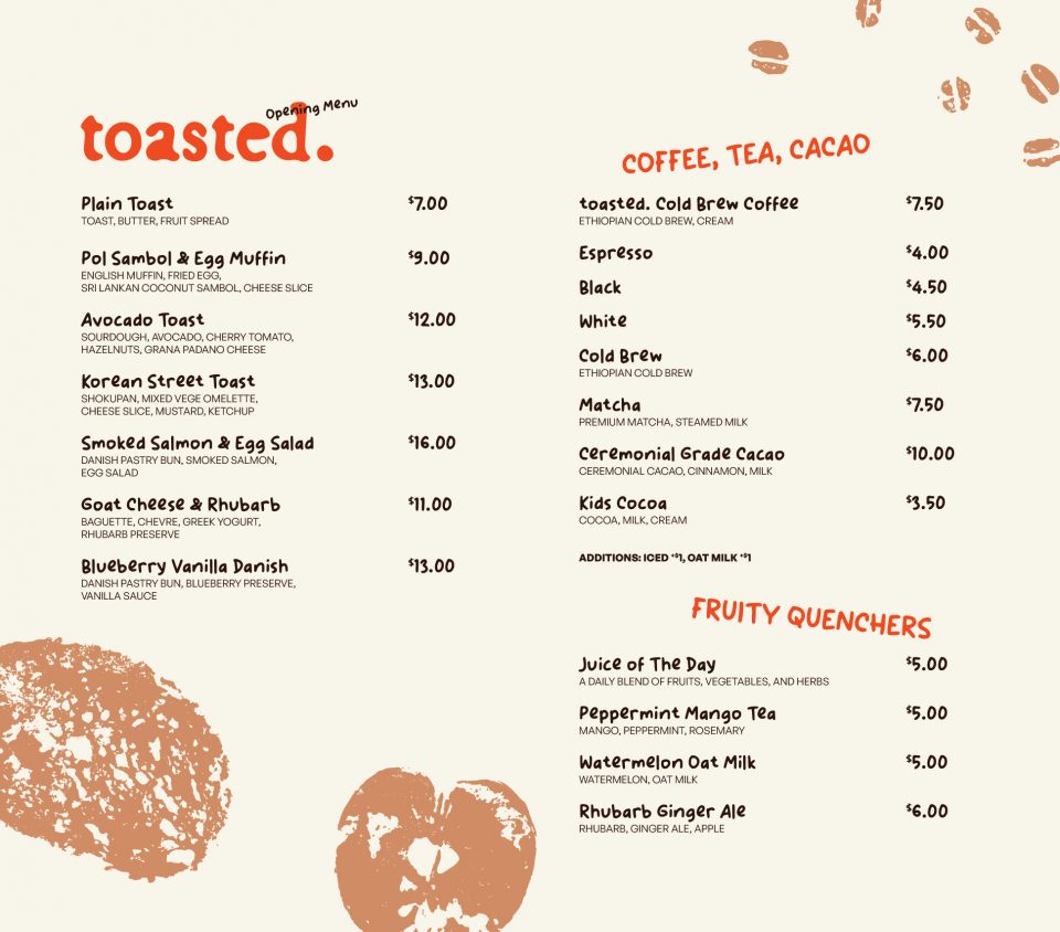 260615 toasted opening menu
